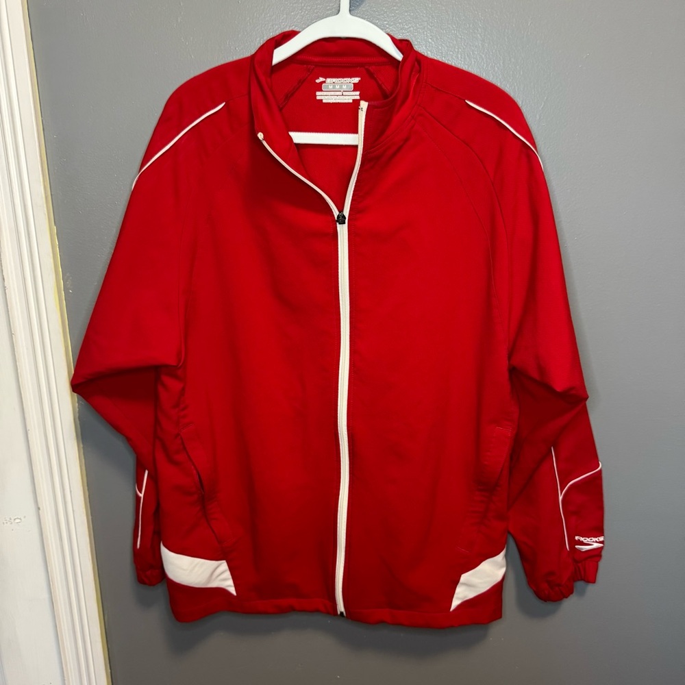 Brooks Equilibrium Technology Athletic Jacket Men's M Red Full Zip